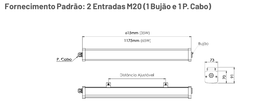 Led Linier Ex LUMINÁRIA LED LINEAR EX ZONA 2, 21 E 22